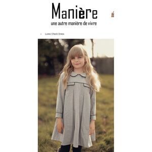 Maniere Of New York Lurex Check dress Girl's Size 6-7 NWOT Christmas Bundle‎